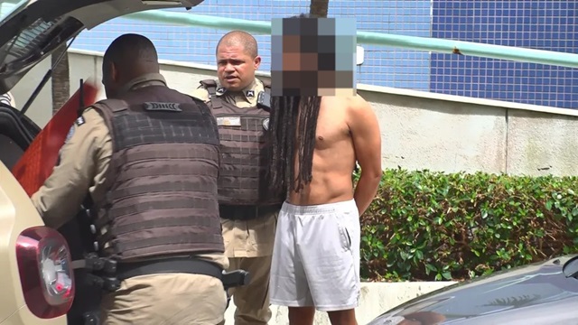 norte-americano Zachary Modi Mikaya, suspeito de esfaquear a namorada e um taxista na bahia ft tv bahia-
