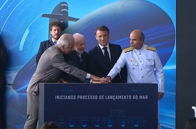 Os presidentes do Brasil e França 