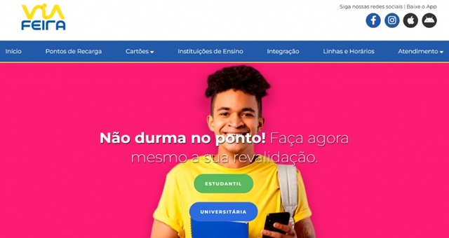 Revalidação do cartão via feira