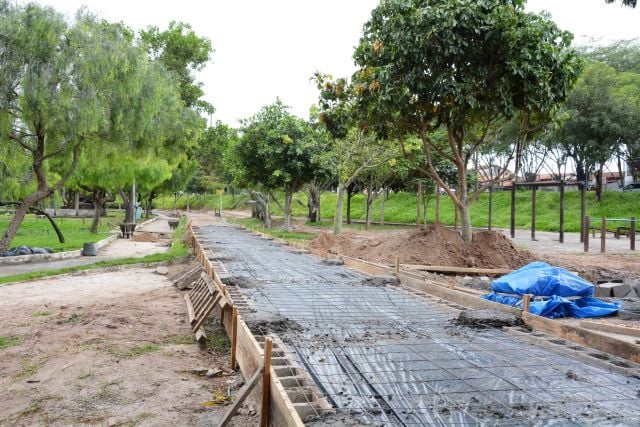 Obra no Parque da Lagoa