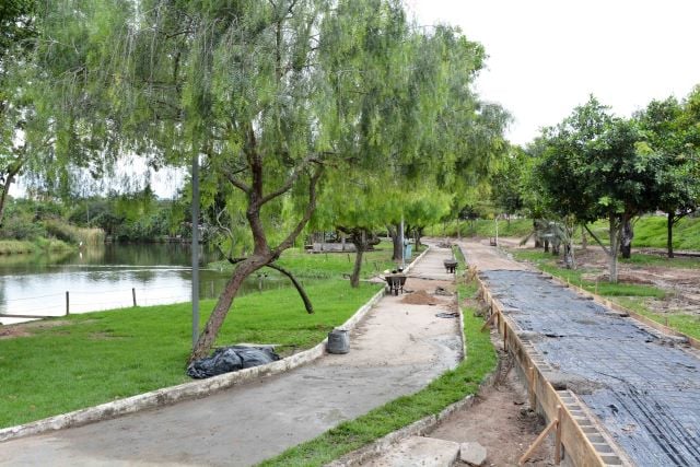 Obra no Parque da Lagoa