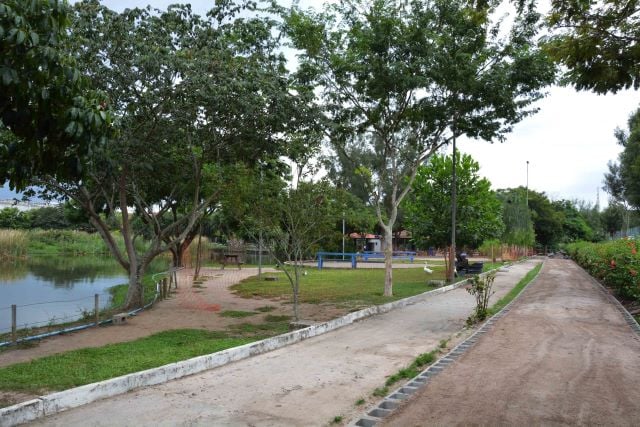 Obra no Parque da Lagoa