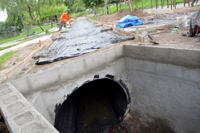 Obra no Parque da Lagoa