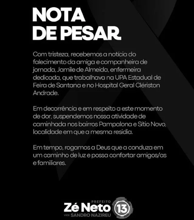 nota de pesar