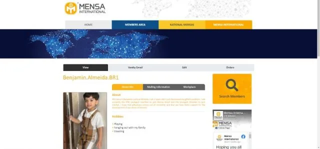 site Mensa internacional