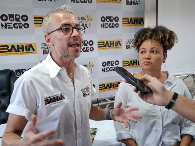 Secretário Bruno Monteiro e a diretora Sara Prado