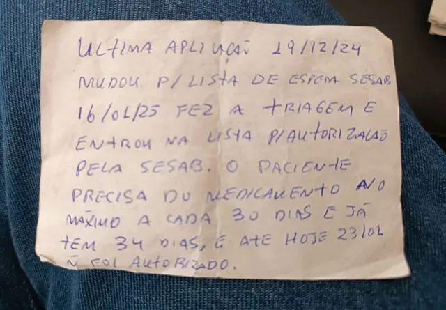 Edvaldo Alves da Silva, de 60 anos, faz apelo para comprar injeção para tratamento no olho