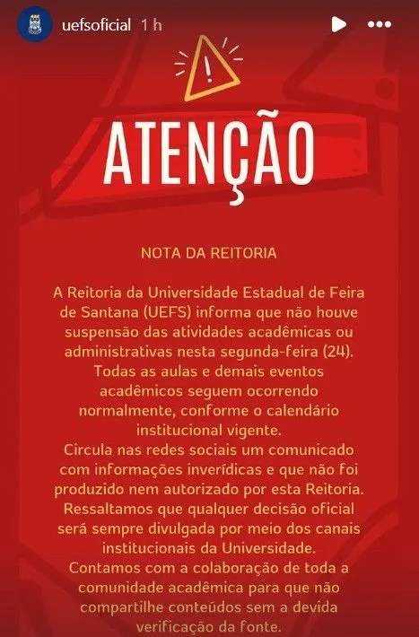 Paralisação das aula