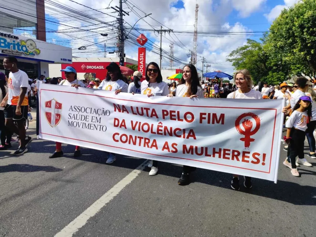 caminhada violência contra a mulher