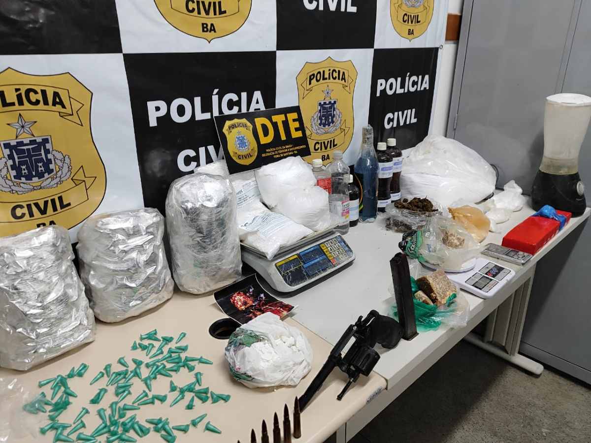 Drogas apreendidas pela DTE - Laboratório de drogas