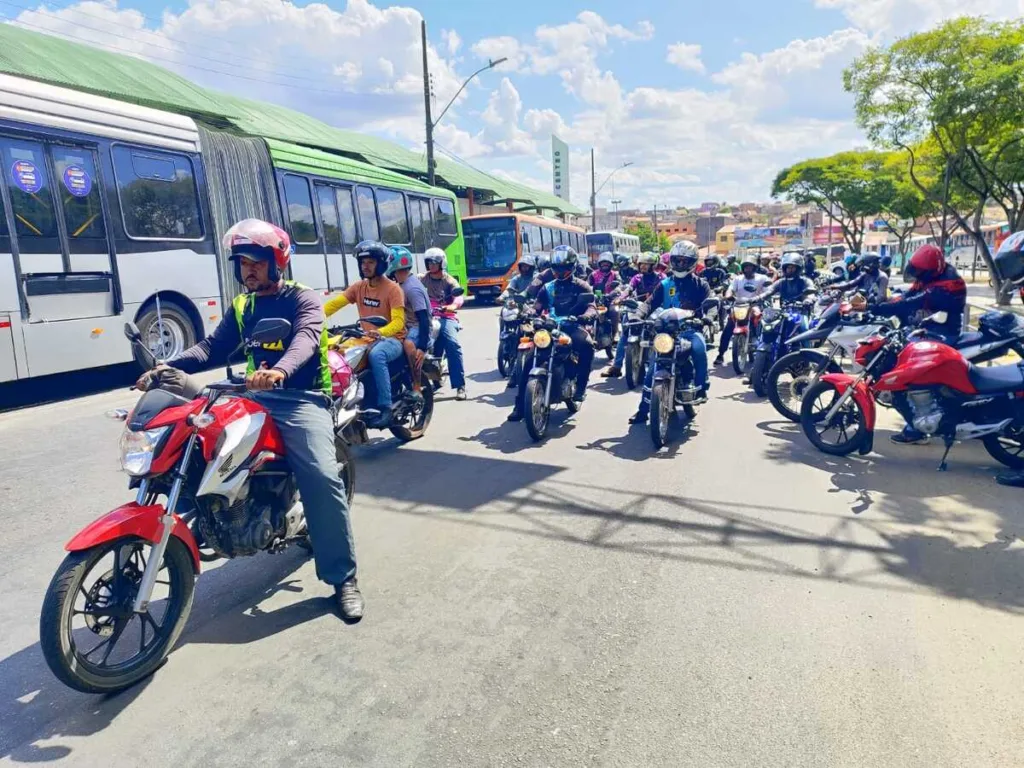 manifestação motoboys para cobrar segurança