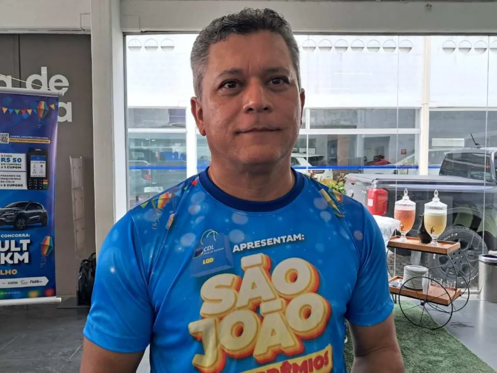 Juscelino Brito, presidente da CDL no lançamento da Campanha São João de Prêmios