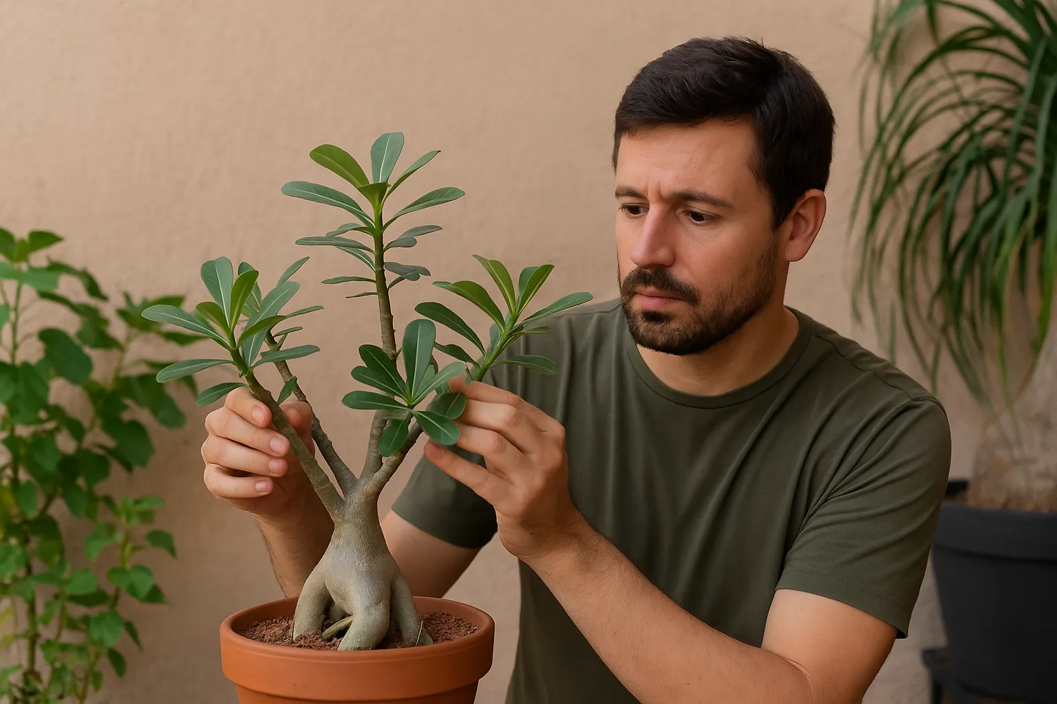 Rosa-do-deserto sem flores 5 explicações para a floração adormecida