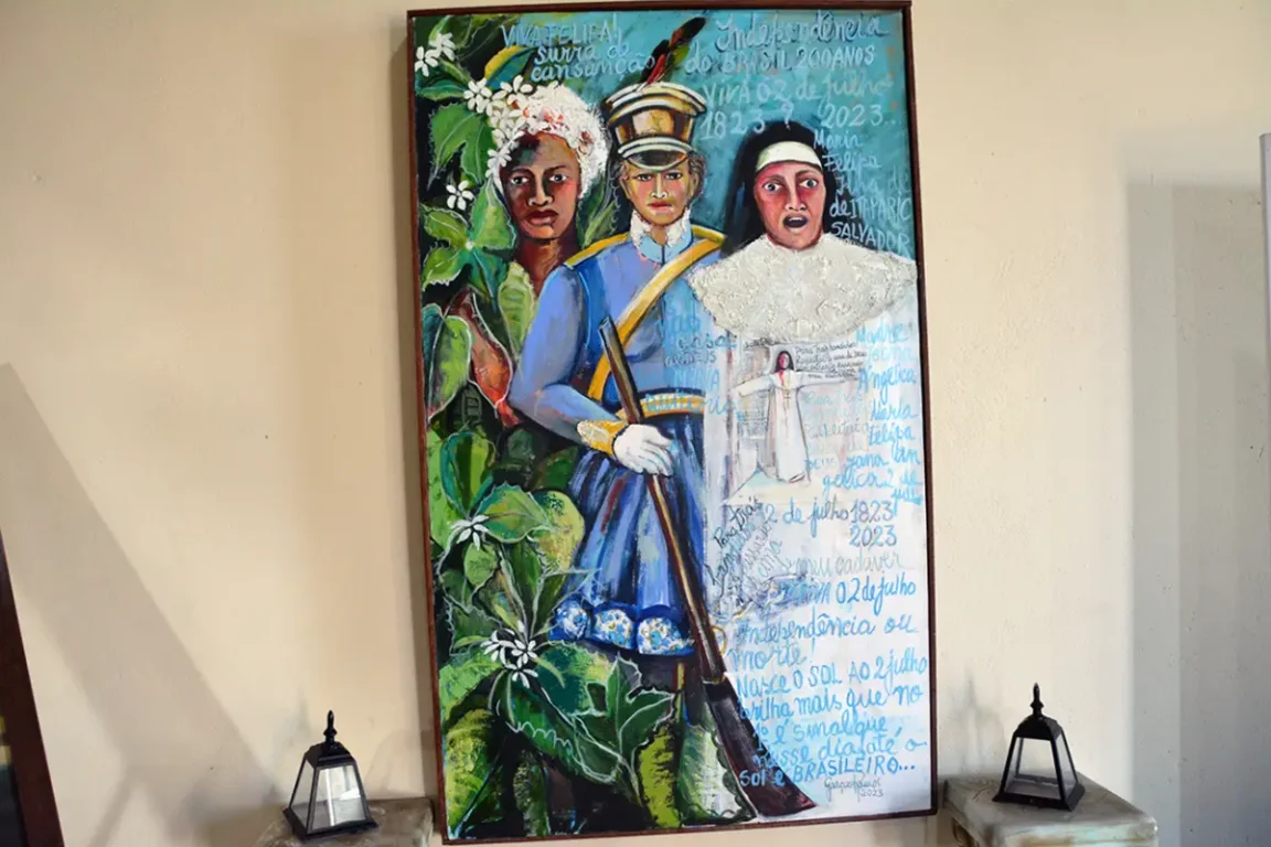 Casarão Olhos d`Água recebe obra em homenagem às heroínas da Independência da Bahia
