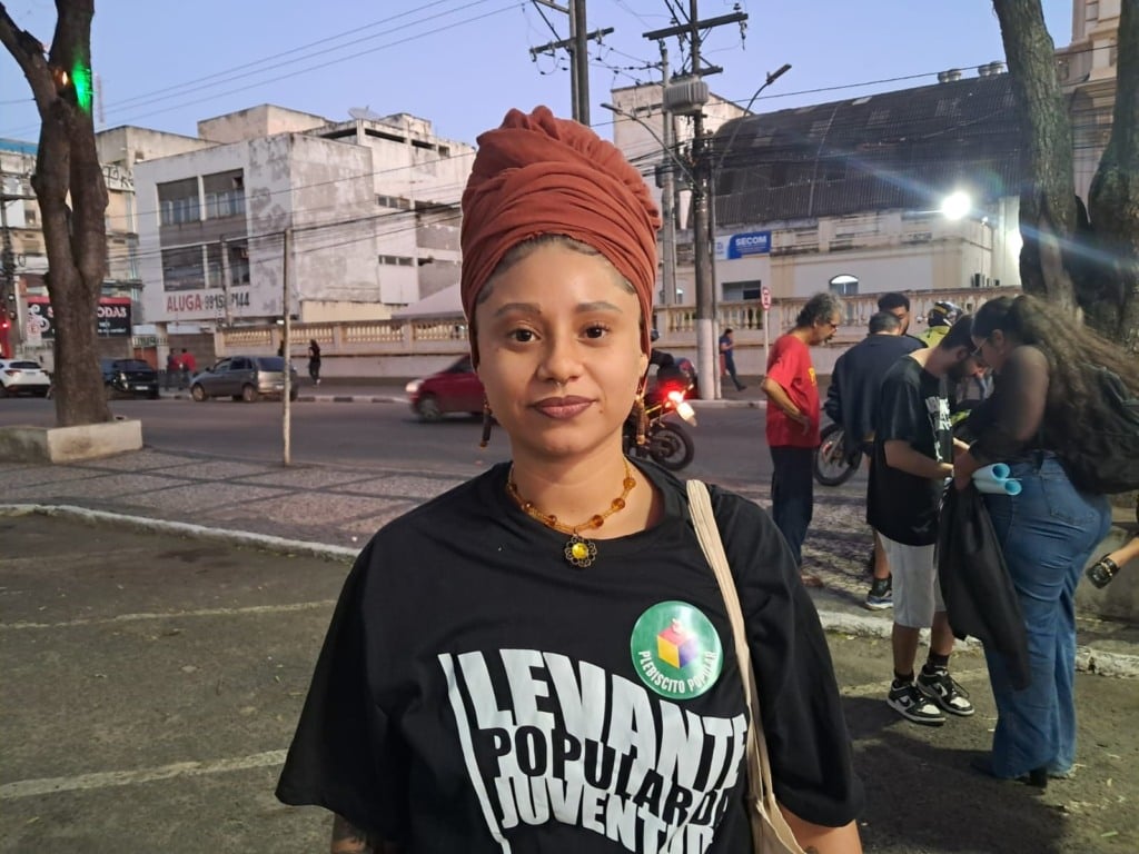 Nátaly Barreto, coordenadora do Levante Popular da Juventude Foto Ney Silva Acorda Cidade