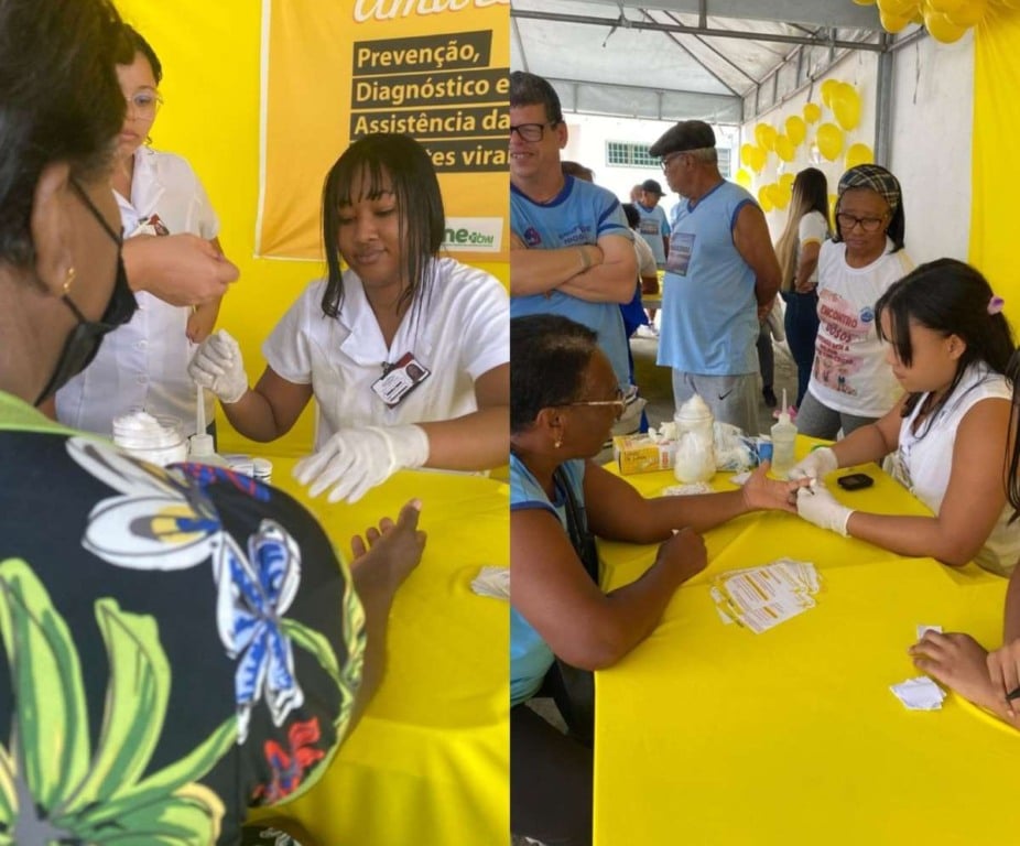 Ação de prevenção, controle e prevenção das hepatites virais - Julho Amarelo no bairro Caseb