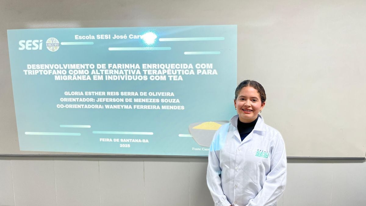 Estudante de Feira de Santana cria farinha para autistas com enxaqueca e busca apoio para representar Bahia em feira científica nacional