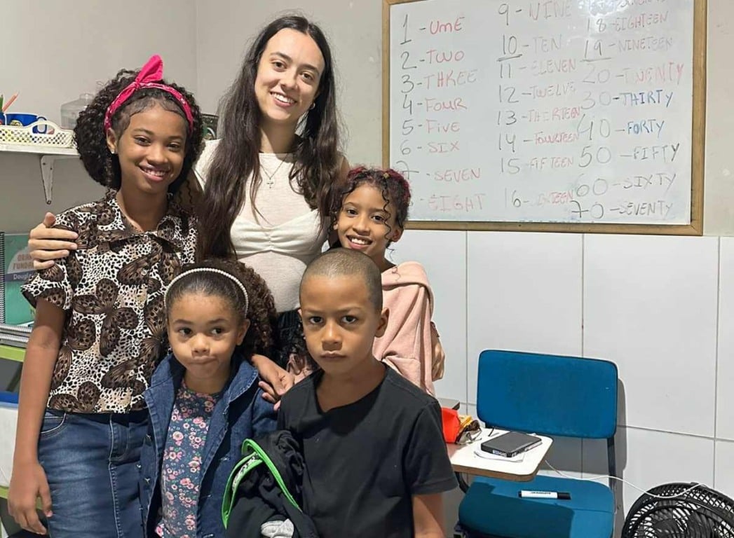 Margarida dando aula