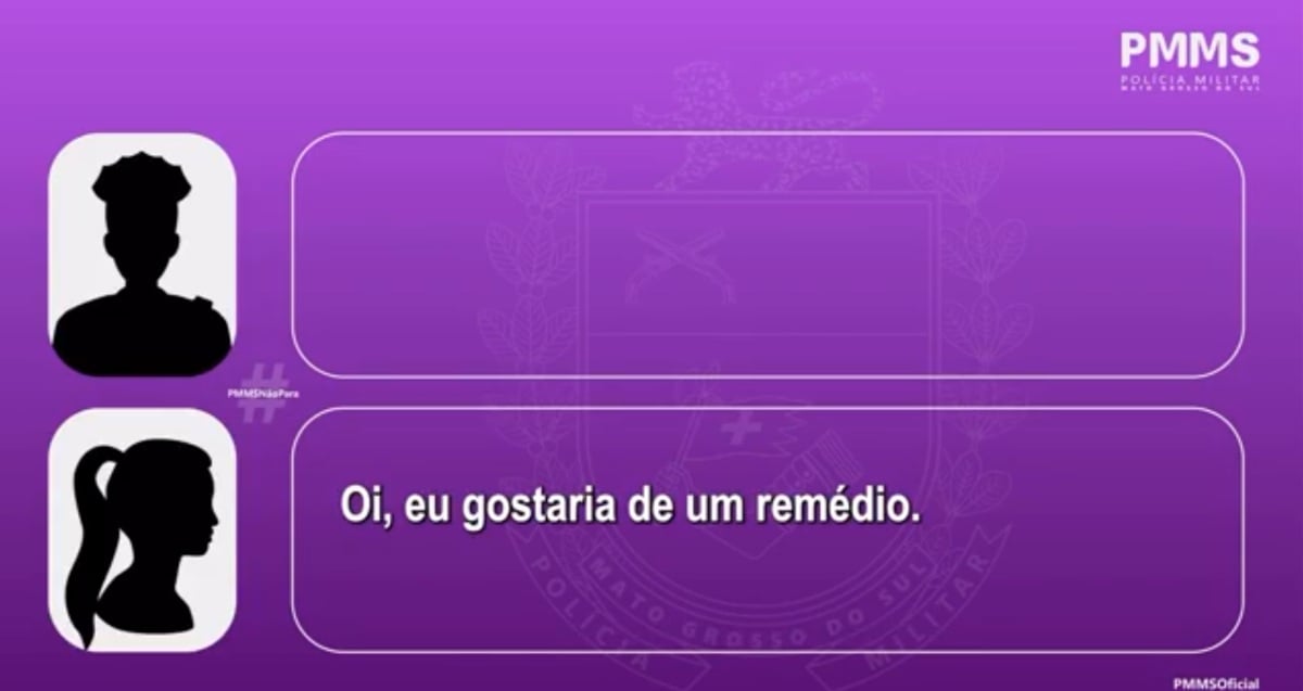 Mulher denuncia violência doméstica pedindo 
