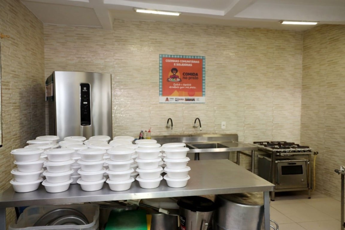 instalações de cozinha comunitária beneficiada pelo Bahia Sem Fome