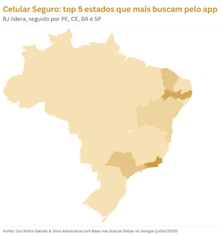 Bahia foi o quarto estado que mais procurou pelo aplicativo "Celular Seguro" em julho