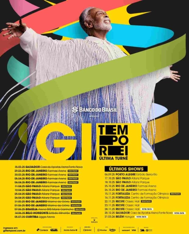 Turnê Tempo Rei, Gilberto Gil
