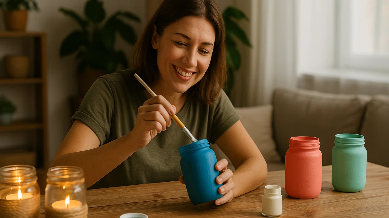 6 ideias criativas de artesanato DIY com potes de vidro que viram luminárias e enfeites charmosos