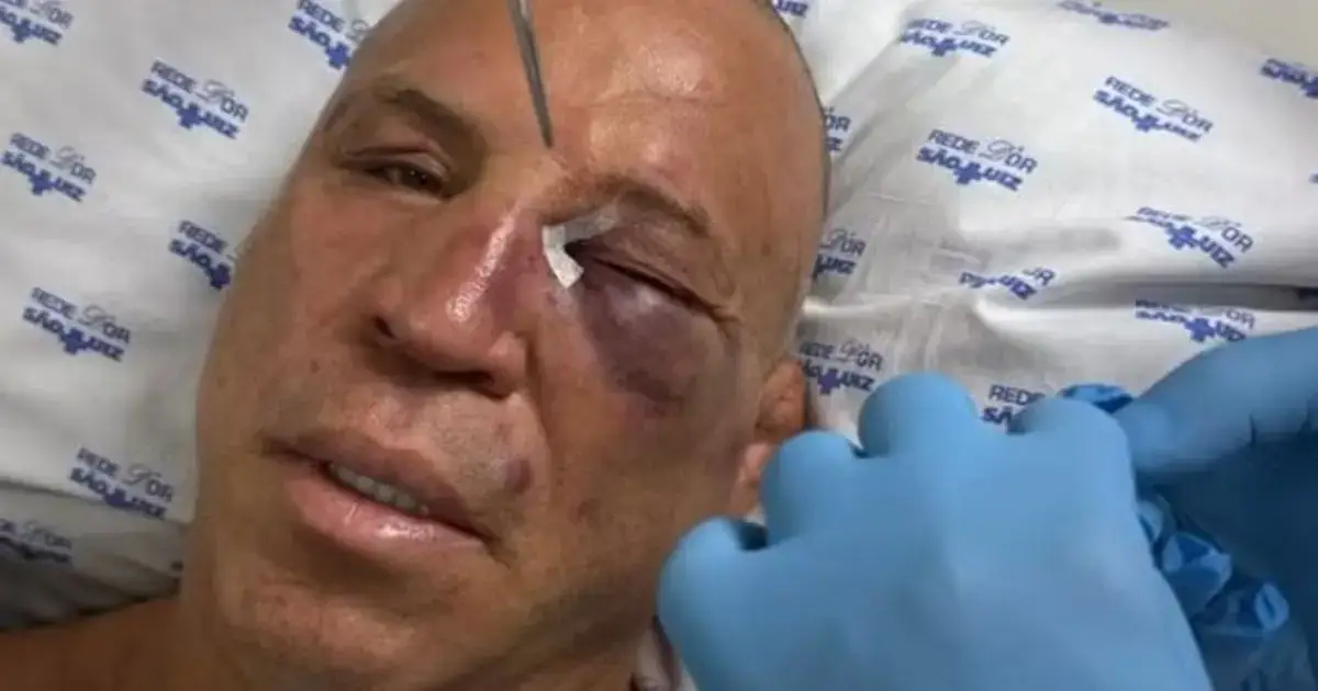 Wanderlei após a luta com Popó