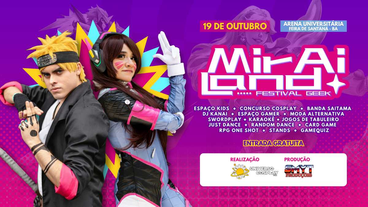 Feira de Santana recebe primeira edição do 'Mirai Land', festival geek com entrada gratuita