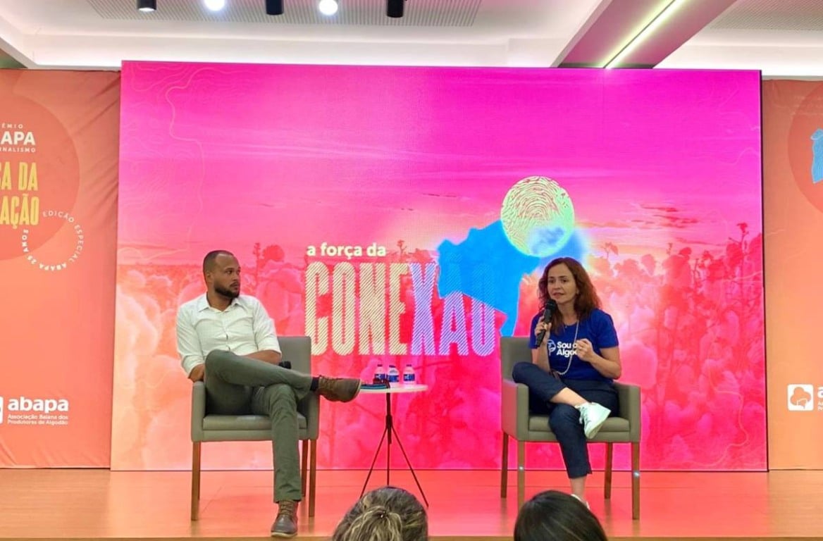 Jornalistas Gabriel Pires e Catarina Guedes