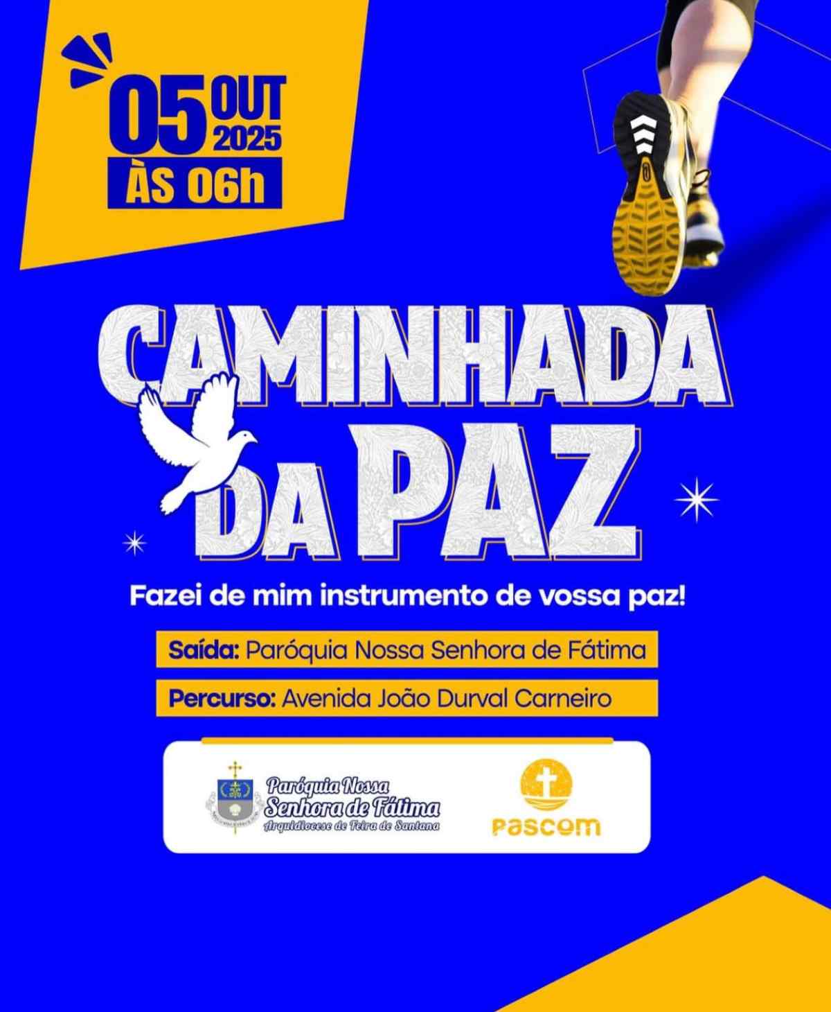 Caminhada da Paz será realizada neste domingo (5) em Feira de Santana