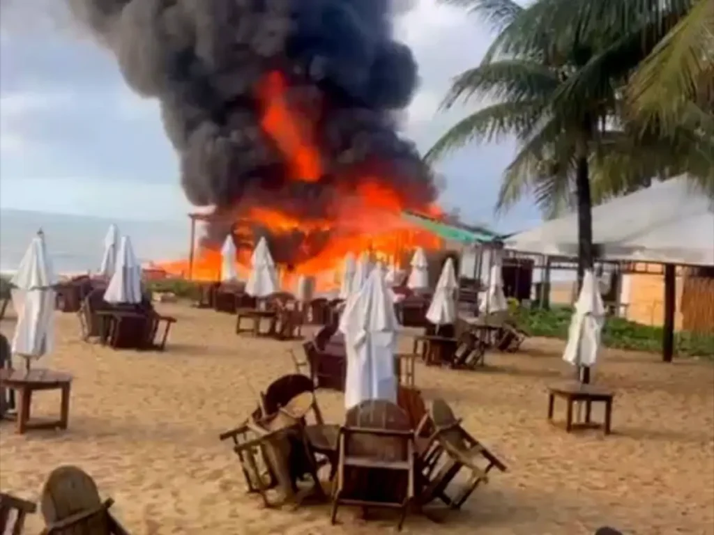 incêndio em barracas