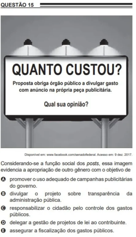 questões do Enem de língua portuguesa