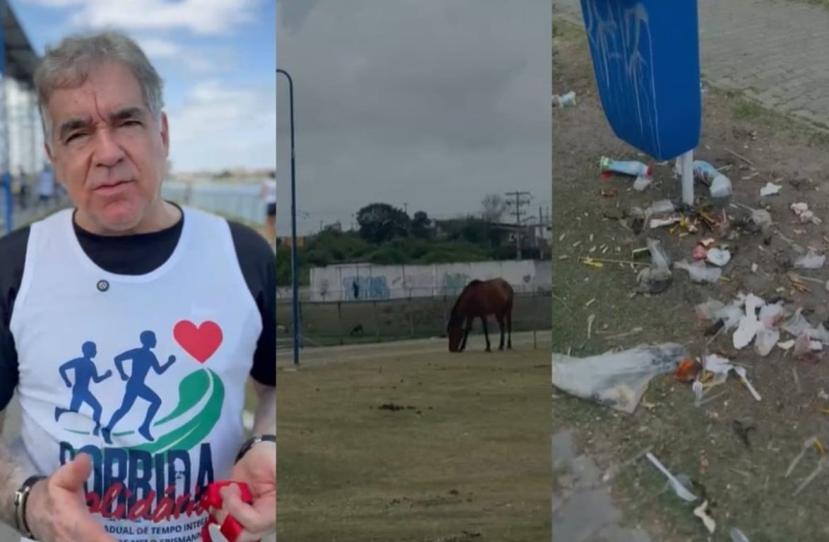 Lixo acumulado e animais soltos; deputado Zé Neto diz que prefeitura não conseguiu assumir a manutenção do Parque da Lagoa