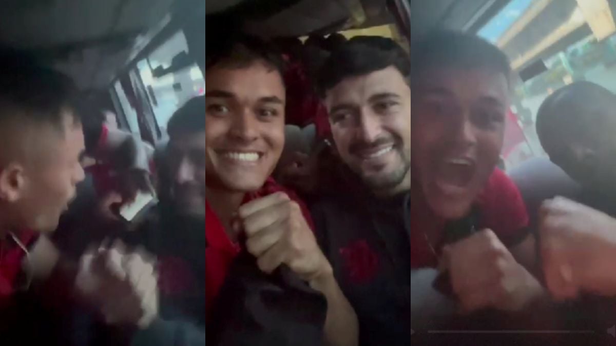 Daniel Oliveira torcedor do flamengo entrou no ônibus