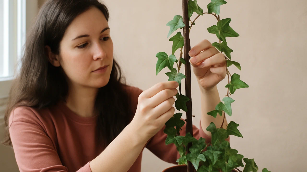 Hera inglesa: como evitar que cresça torta com 2 ajustes no tutor