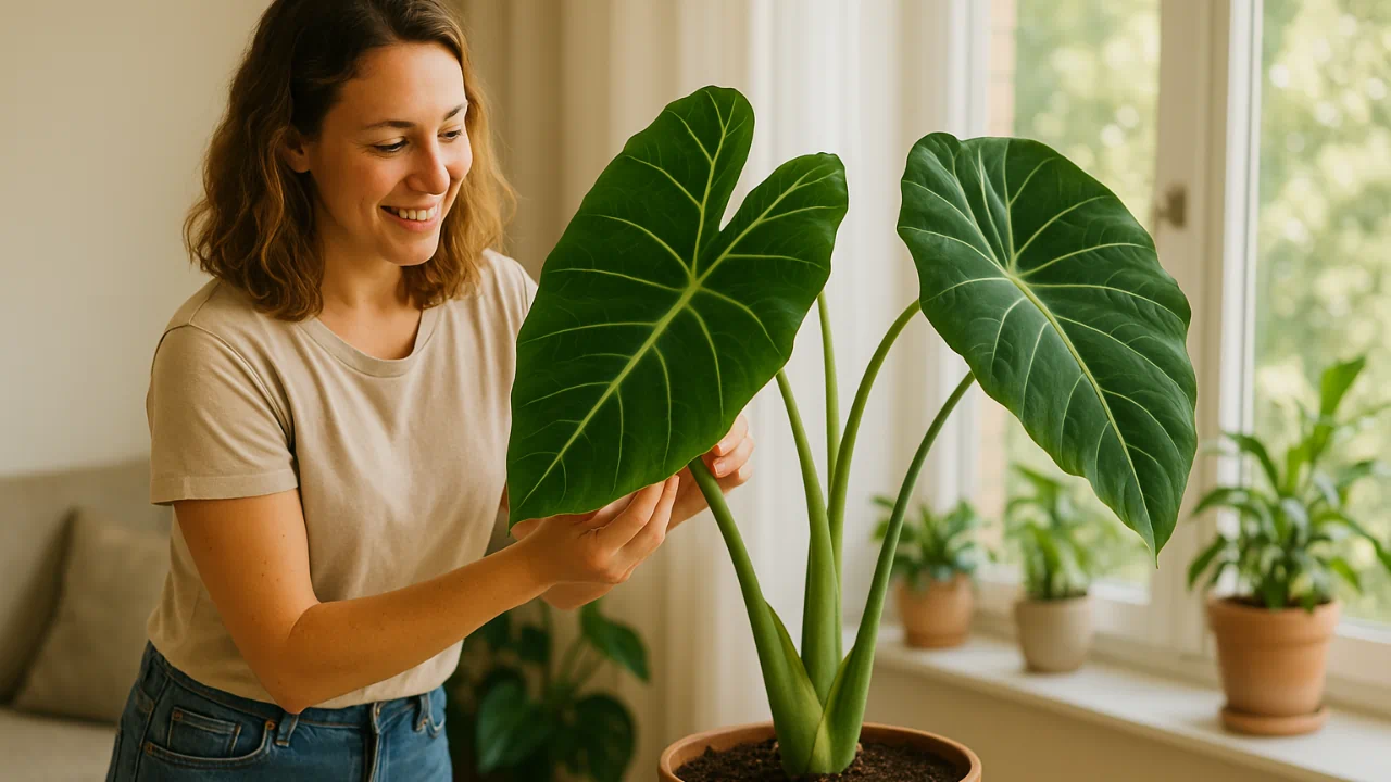 Orelha-de-elefante o segredo para cultivar essa gigante em vasos dentro de casa