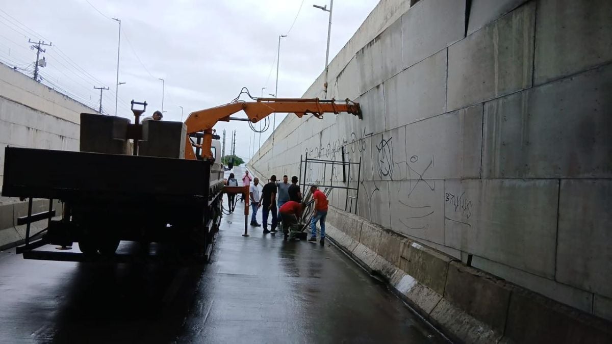 Prefeitura conclui reparos no túnel da Avenida Maria Quitéria