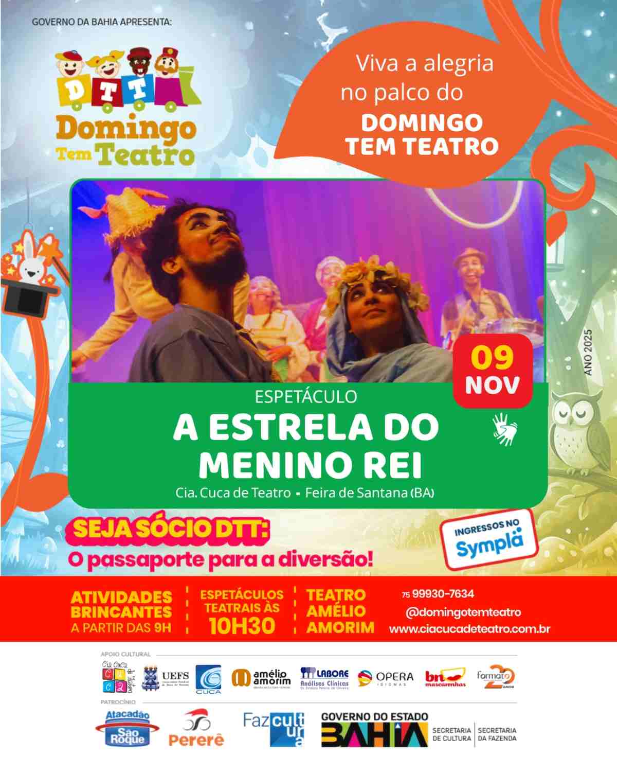Domingo Tem Teatro apresenta Auto de Natal 'A Estrela do Menino Rei' neste domingo (9) em Feira de Santana