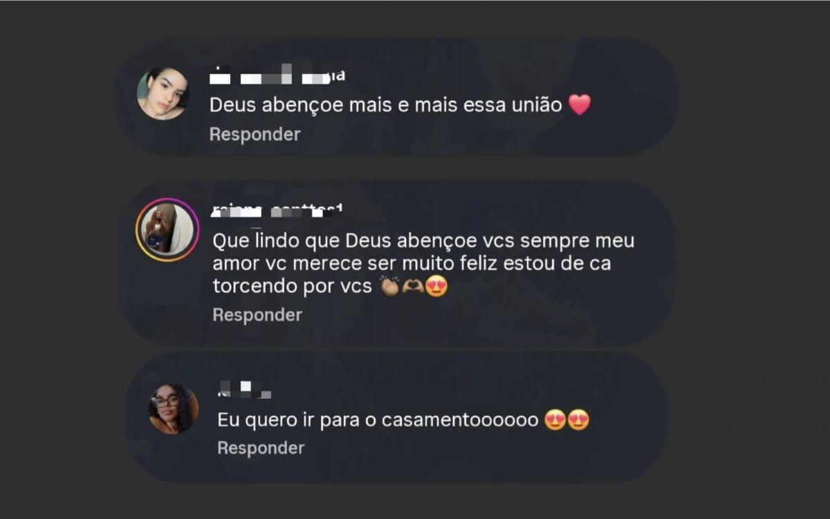 comentários nas redes sociais