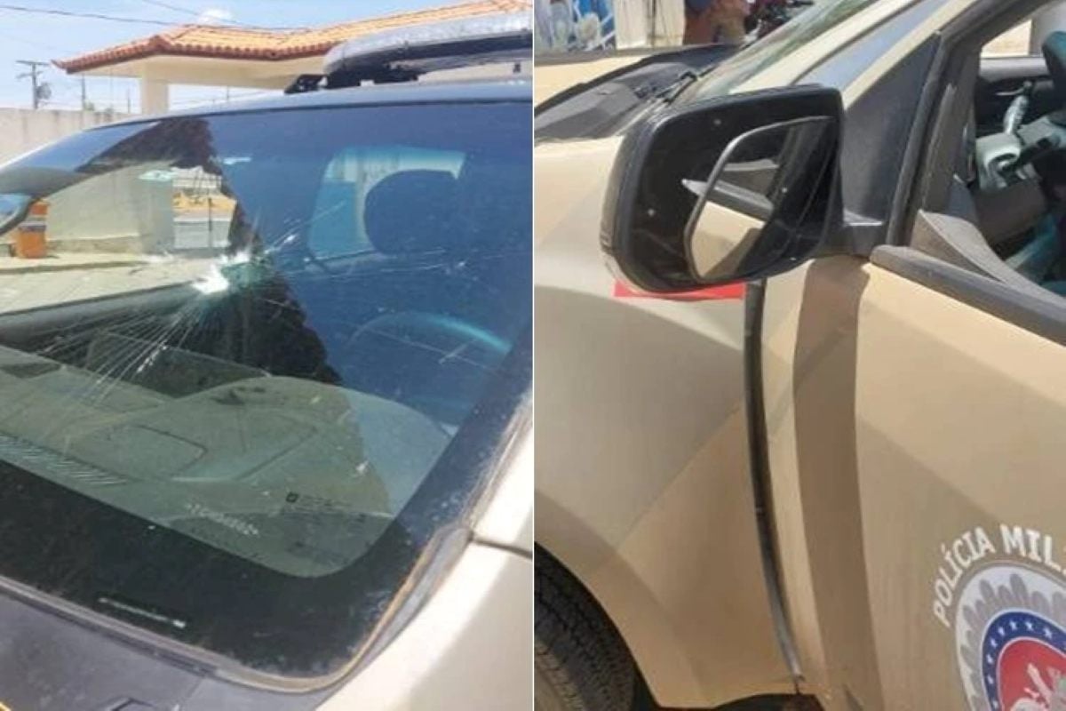 Homem em surto apedreja viatura da PM no sudoeste baiano