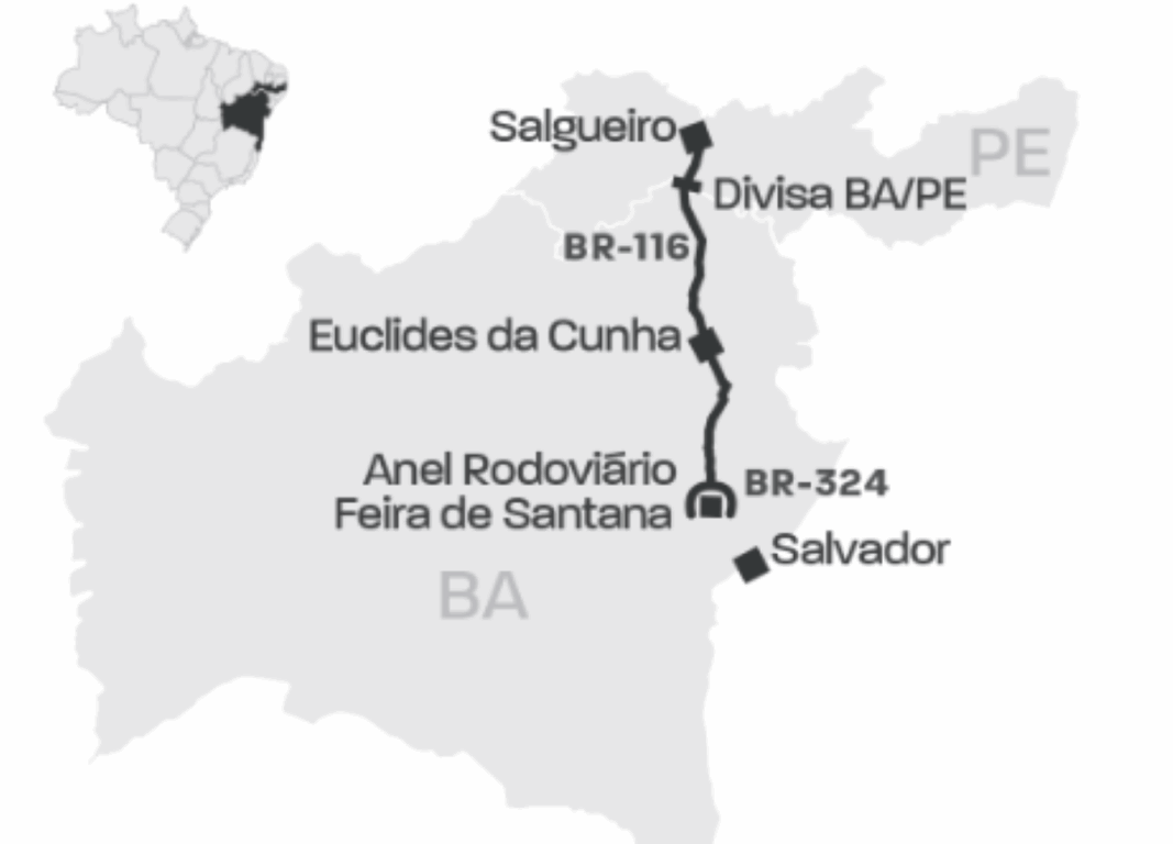Mapa Rota dos Sertões