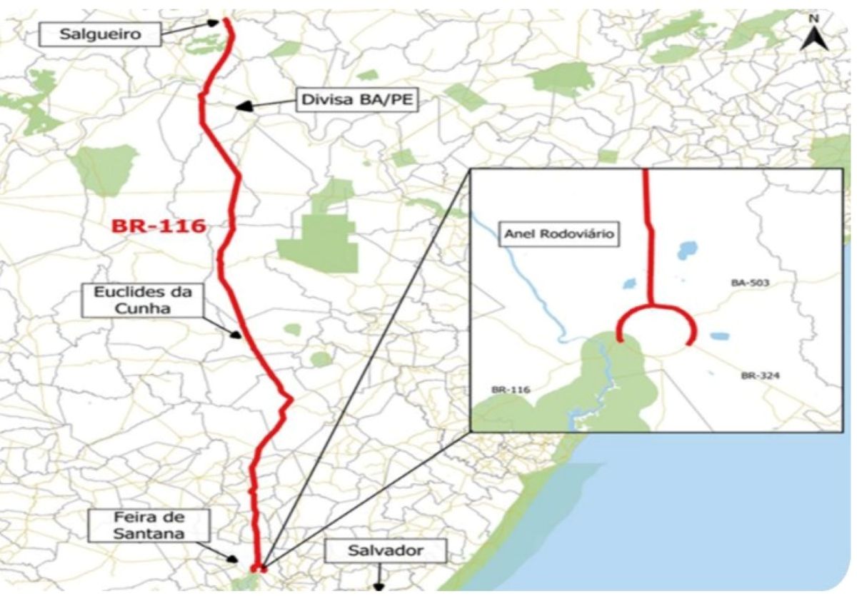 Mapa Rota dos Sertões