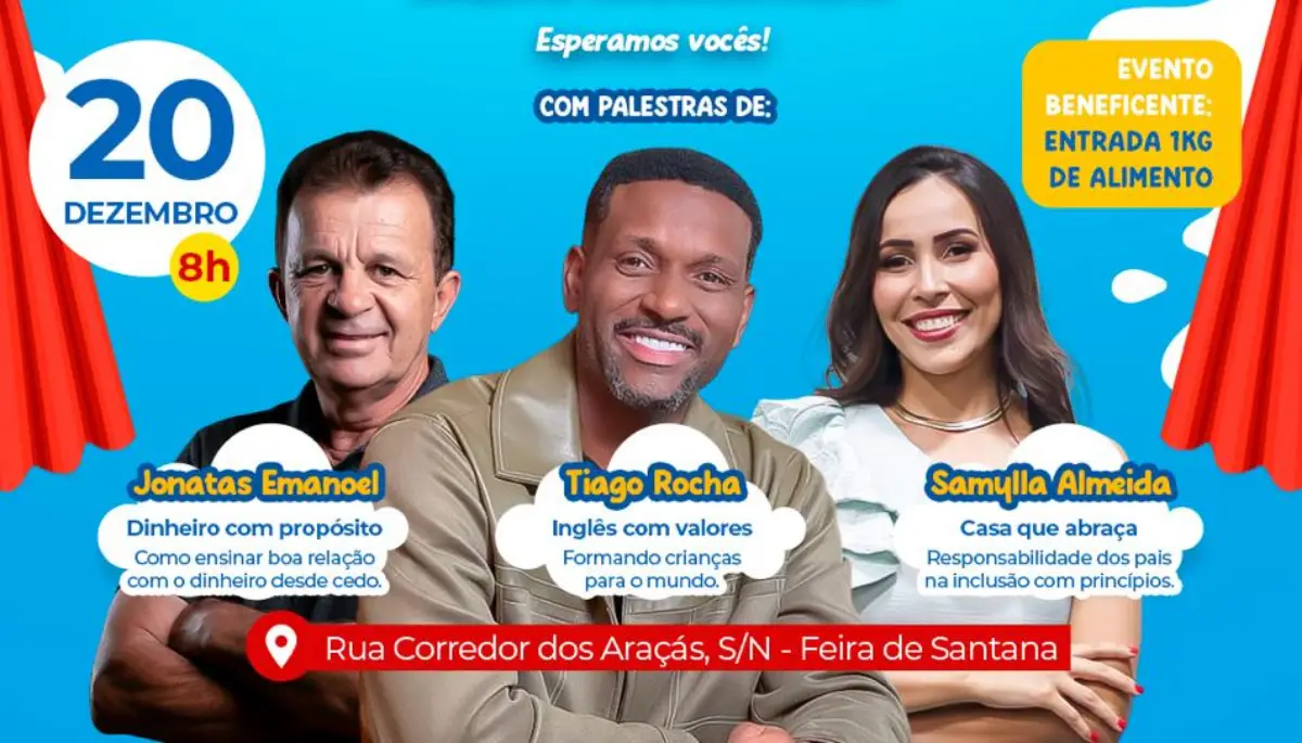 Evento gratuito com foco em inglês, inclusão social e valores familiares para crianças é realizado neste sábado (20)