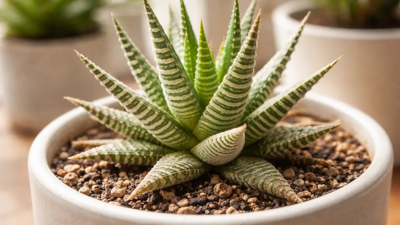 Excesso de água faz o cacto zebra perder o desenho característico