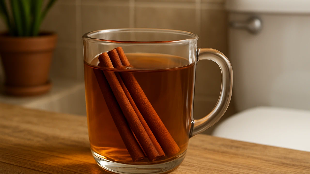 Mistura de canela com água fervente perfuma o banheiro por até dois dias de forma natural