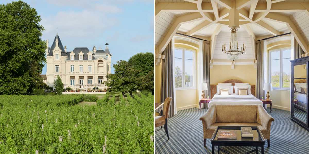 O château Grand Barrail, em Saint-Émilion, está cercado de vinhedos