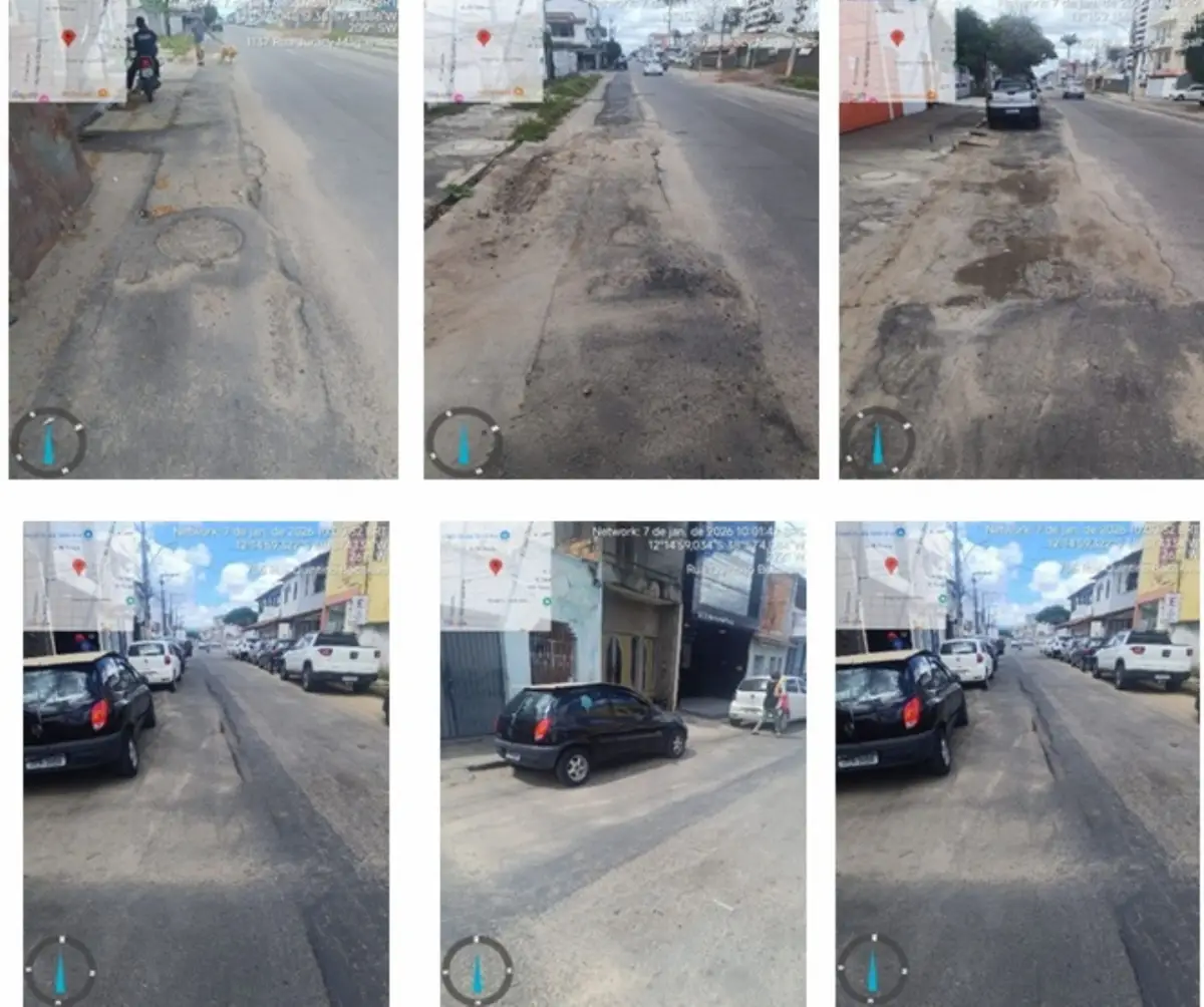 Ruas quebradas pela Embasa