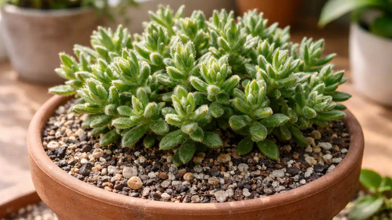 Trichodiadema densum que não floresce 1 detalhe do solo que trava a planta por meses