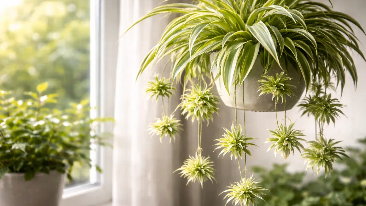 4 sinais de que o clorofito precisa de mais luz para formar mudas pendentes mais cheias